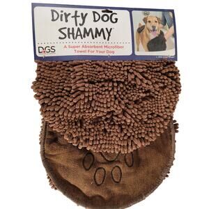 Dirty Dog Shammy Towel Brown Microfiber Super Absorbent 13x31 Inches Great gift
